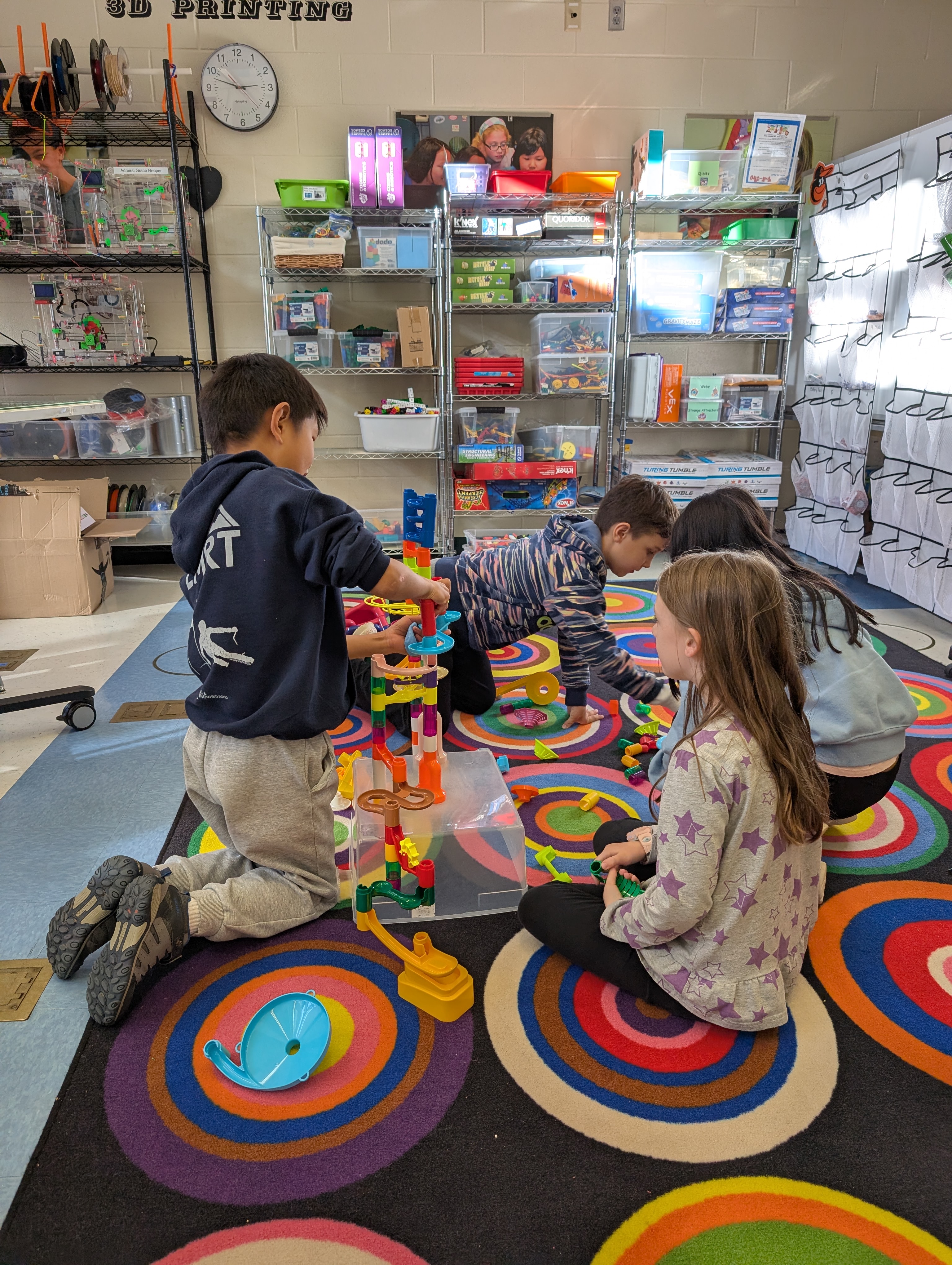 Students working in the STEAM Lab